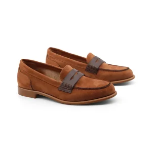 Mocassino penny loafer scamosciato