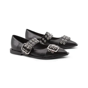 Ballerina a punta con borchie da donna