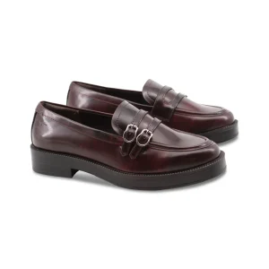 Mocassino vegan lucido con fibbie donna