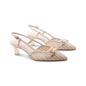 Décolleté slingback con morsetto da don