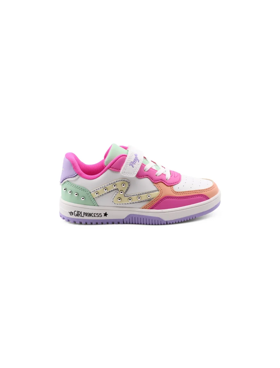 Sneaker multicolor con borchie da bimba - immagine 3