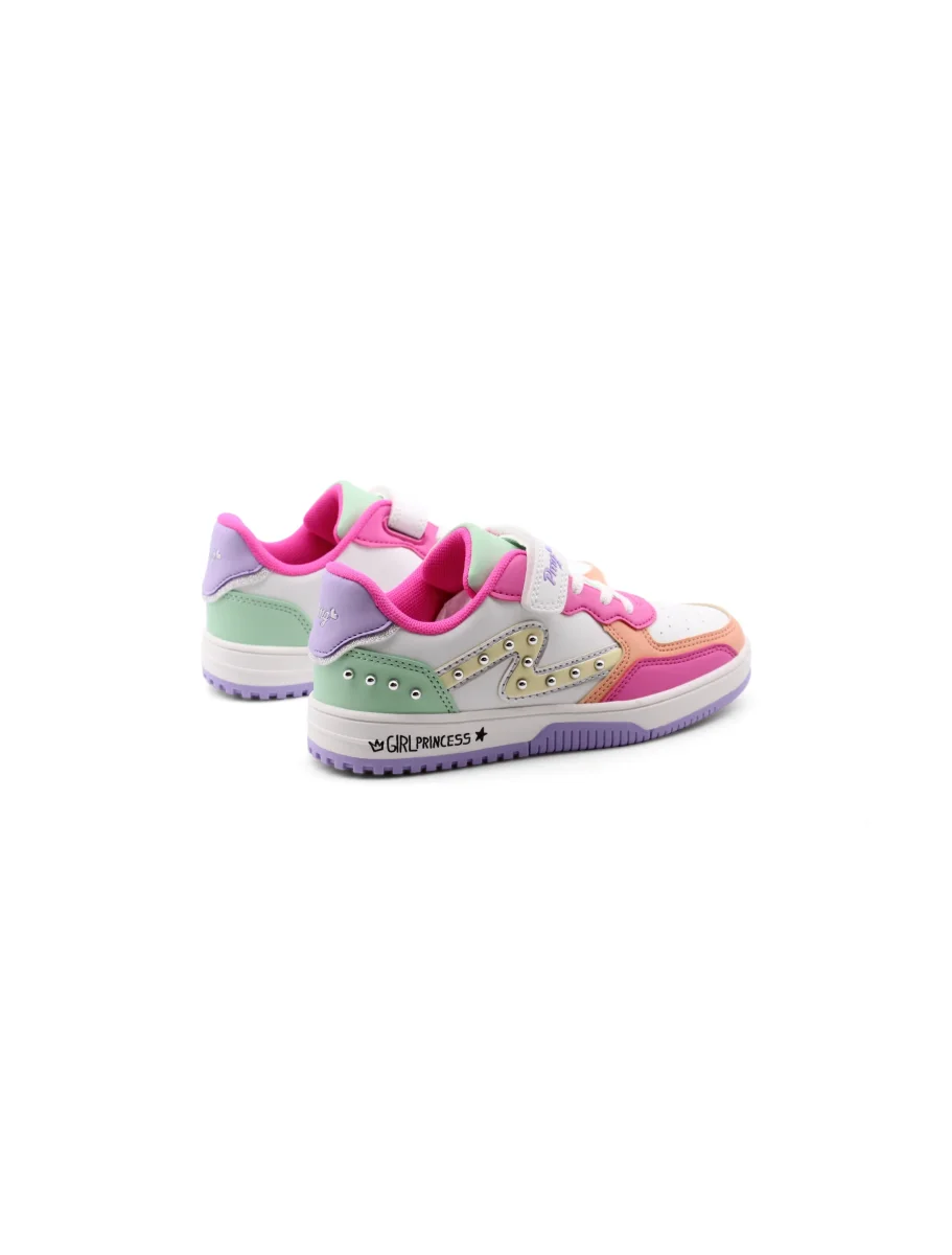 Sneaker multicolor con borchie da bimba - immagine 5