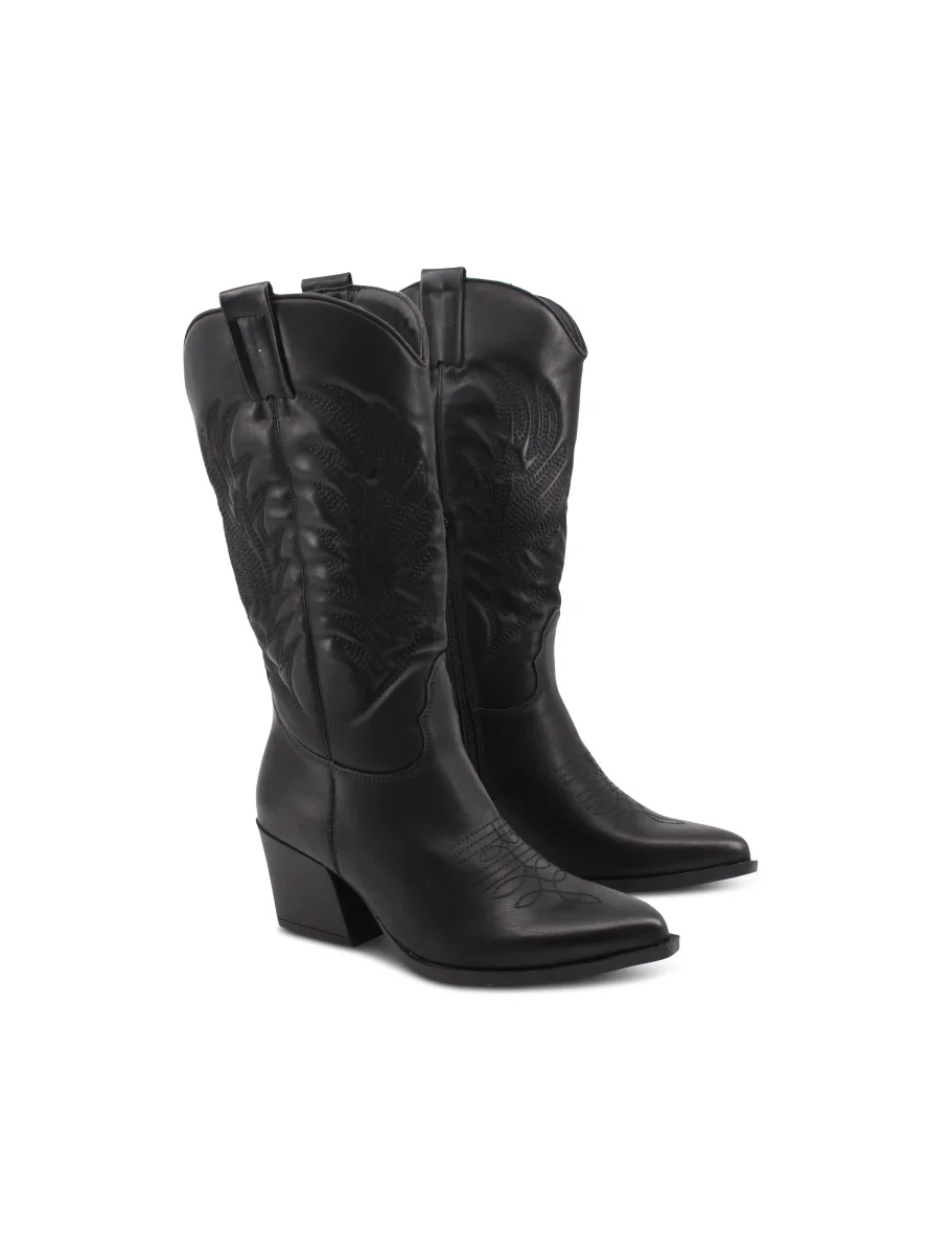 Stivale texano con cuciture da donna