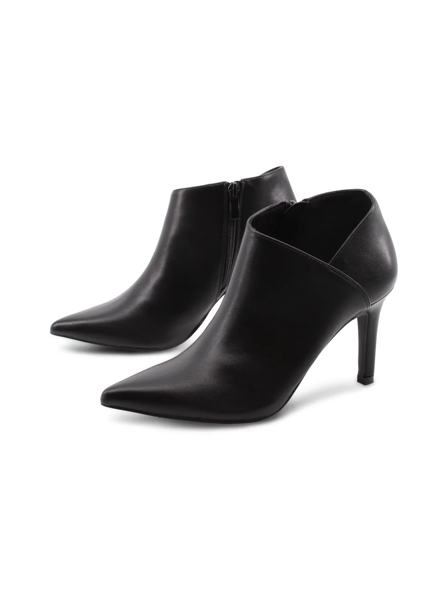 Stivaletto nero a punta con zip donna - immagine 4