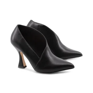 Décolleté nera con tacco a rocchetto