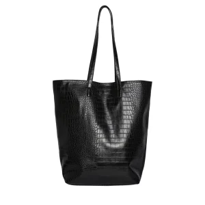 Pcjasmin Croco Shopper borsa donna