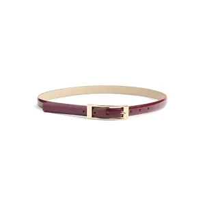 Malou Pantent Jeans belt cintura donna