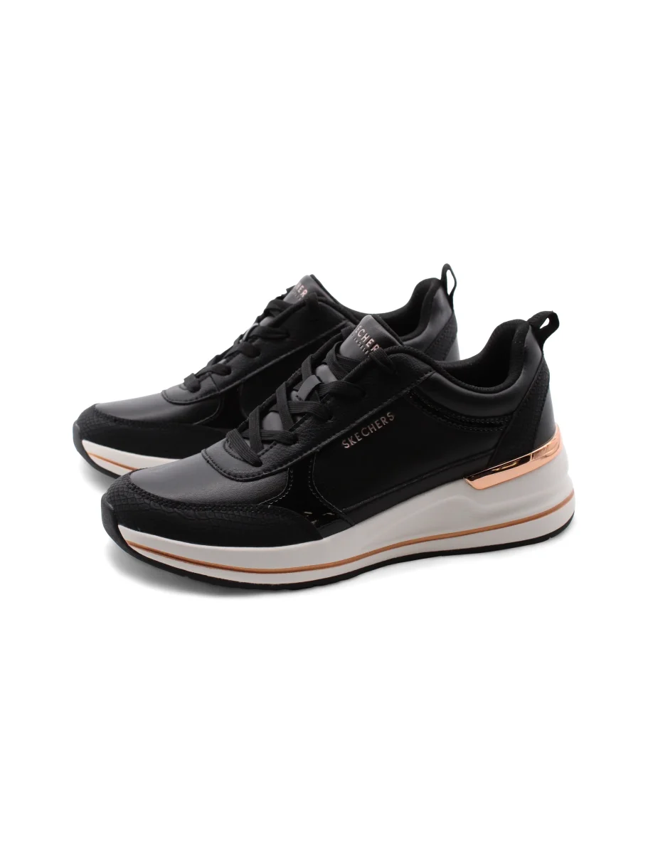 Fine shine sneaker zeppa da donna - immagine 4