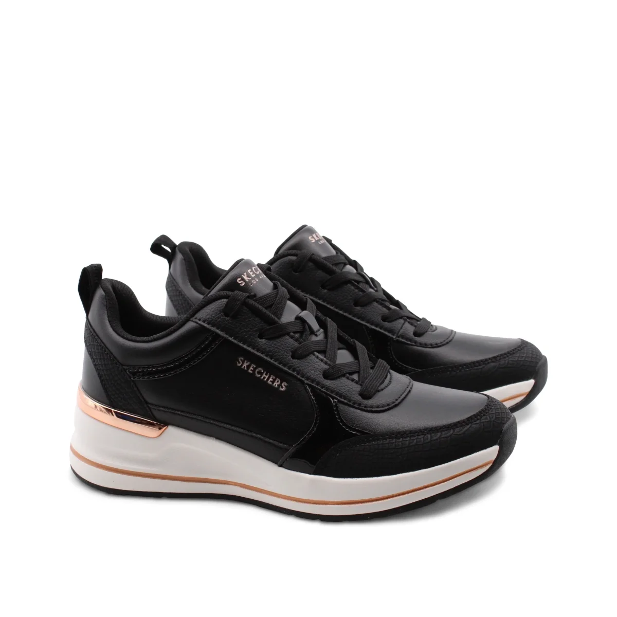 Fine shine sneaker zeppa da donna - immagine 7