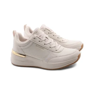 Fine shine sneaker zeppa da donna