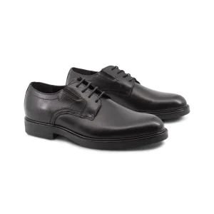 Scarpa derby nera in pelle da uomo