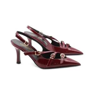Décolleté slingback con fibbie da donna
