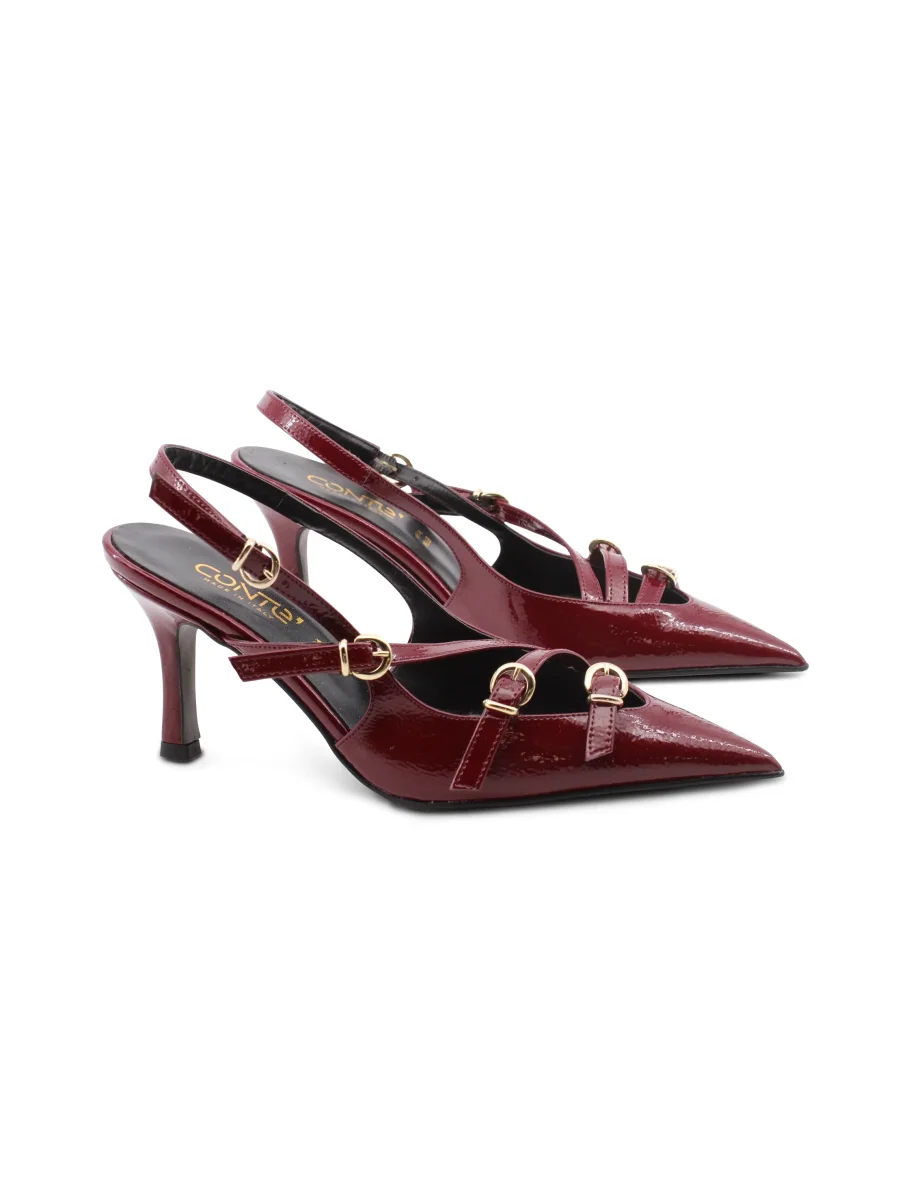 Décolleté slingback con fibbie da donna