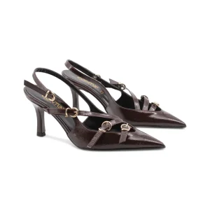 Décolleté slingback con fibbie da donna