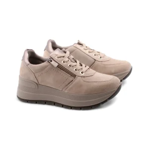 Sneaker platform scamosciata da donna