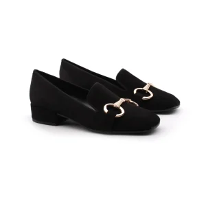 Mocassino con tacco e morsetto da donna