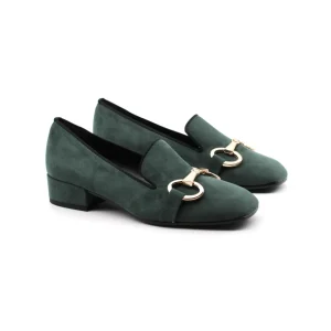 Mocassino con tacco e morsetto da donna