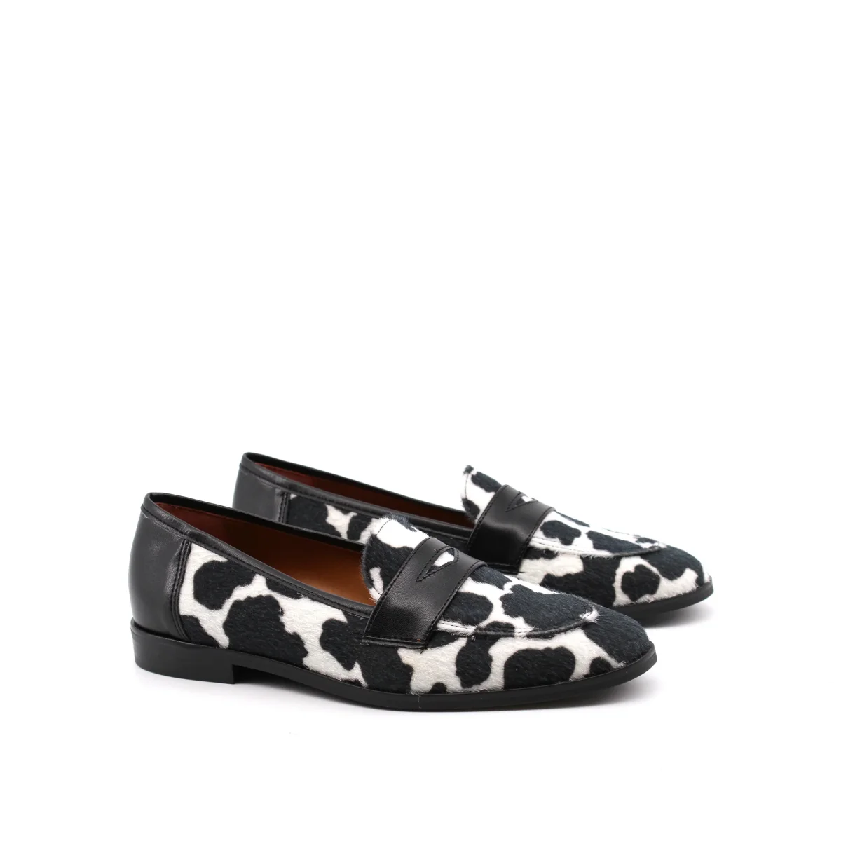 Mocassino maculato bianco e nero - immagine 7