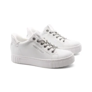 Sneaker vegan slipon con lacci gioiello