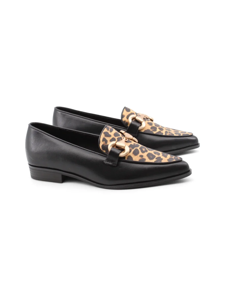 Mocassino vegan animalier con morsetto
