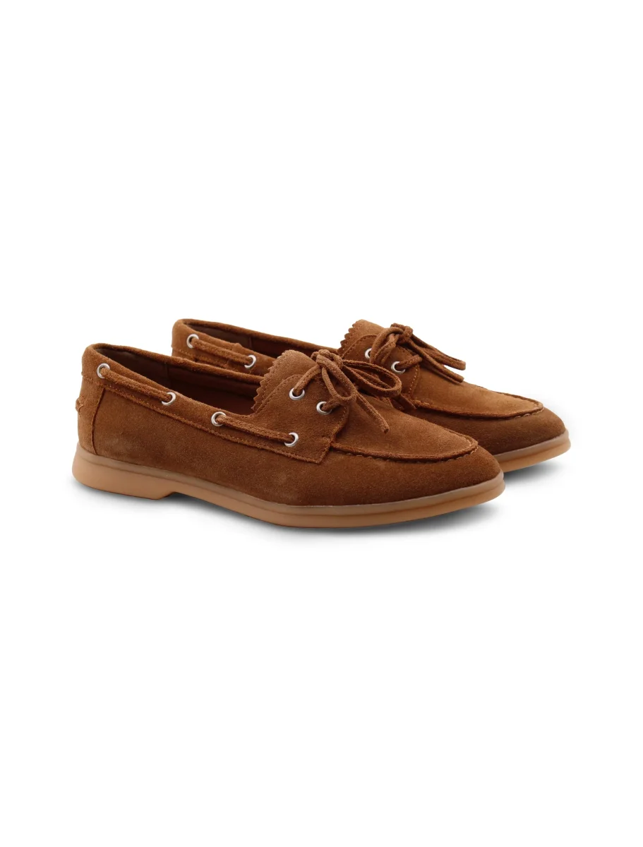 Scarpa da vela scamosciata da donna