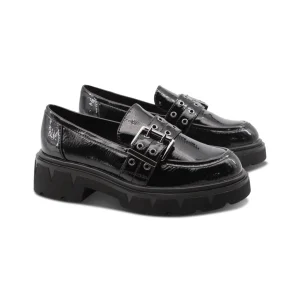 Mocassino vegan con fibbia e borchie