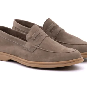 MOCASSINO DESTRUTTURATO IN CAMOSCIO CON BENDINA SOLDINI ANTICA CUOIERIA UOMO