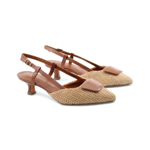 Décolleté slingback con tacco kitten