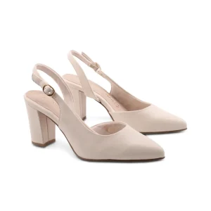 Décolleté slingback in pelle con fibbia