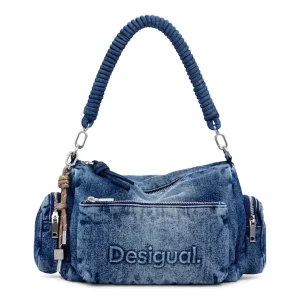 Half Logo Denim Habana borsa donna