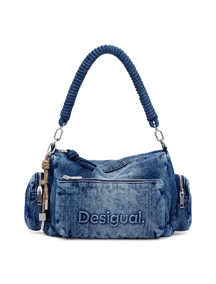 Half Logo Denim Habana borsa donna