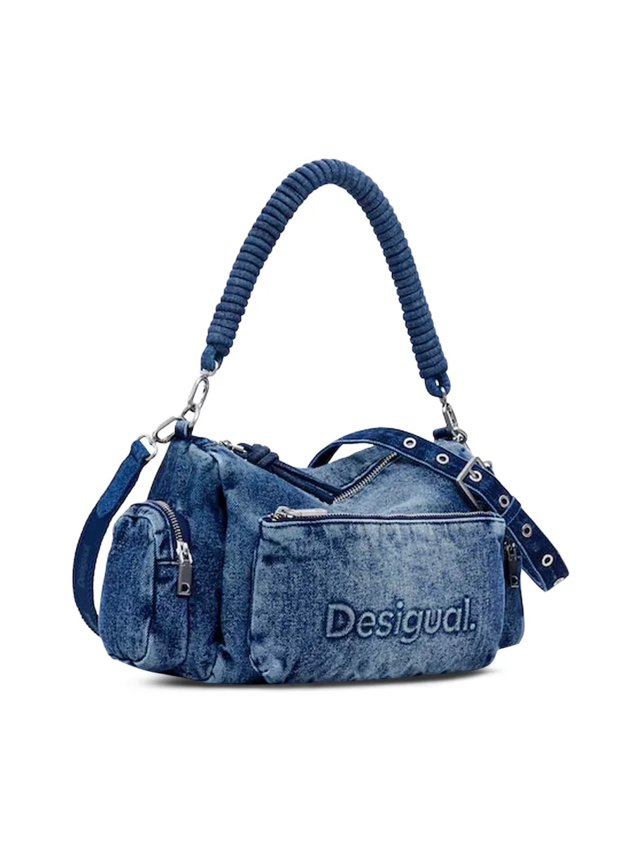 Half Logo Denim Habana borsa donna - immagine 3