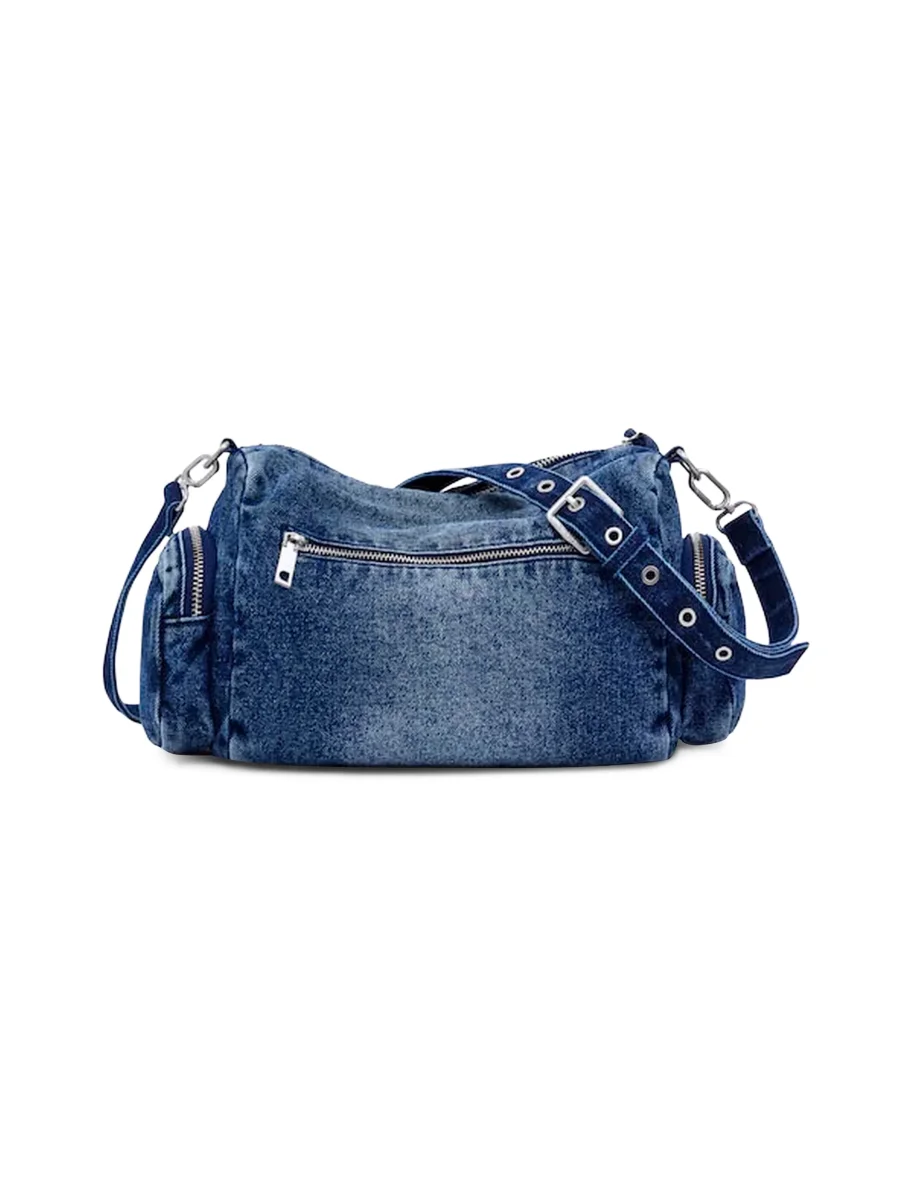 Half Logo Denim Habana borsa donna - immagine 4