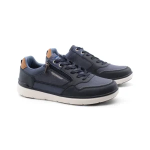 Scarpa stringata con lacci e zip uomo