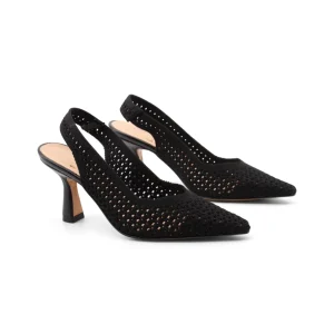 Décolleté slingback in tessuto da donna