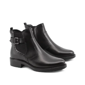 Stivaletto con fibbia e zip da donna