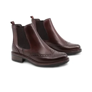 Chelsea marrone da donna in pelle