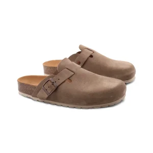 Sabot in scamosciato con fibbia donna