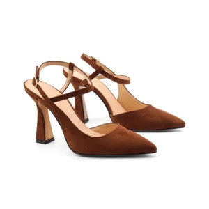 Décolleté slingback scamosciata donna