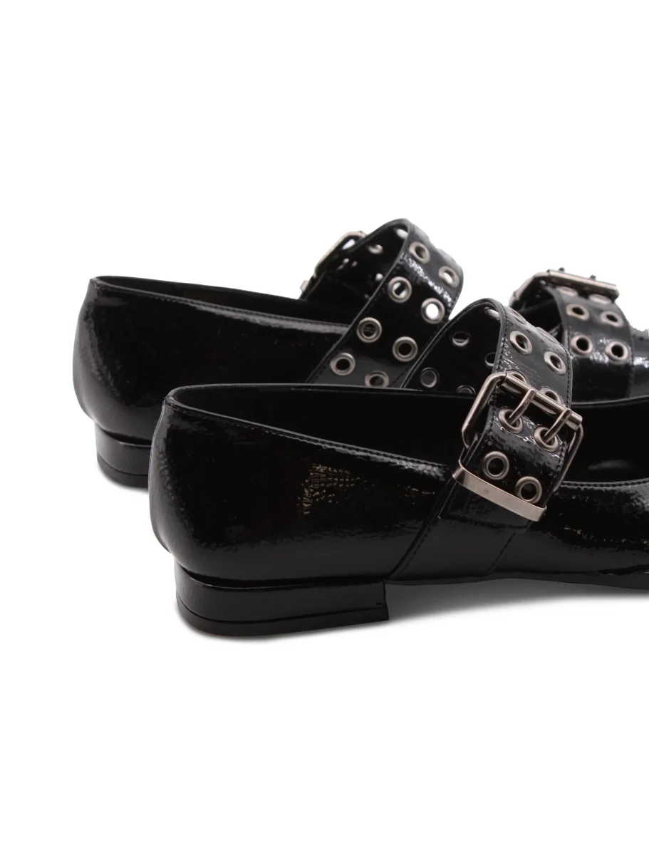 Ballerina in vernice con borchie donna - immagine 6