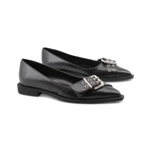 Ballerina a punta con borchie donna