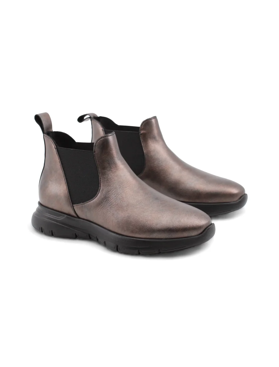 Chelsea in pelle laminata da donna