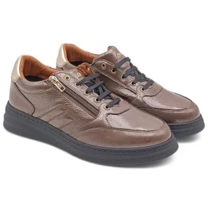 SNEAKERS IN NAPLAK CON ZIP LATERALE FRAU DONNA