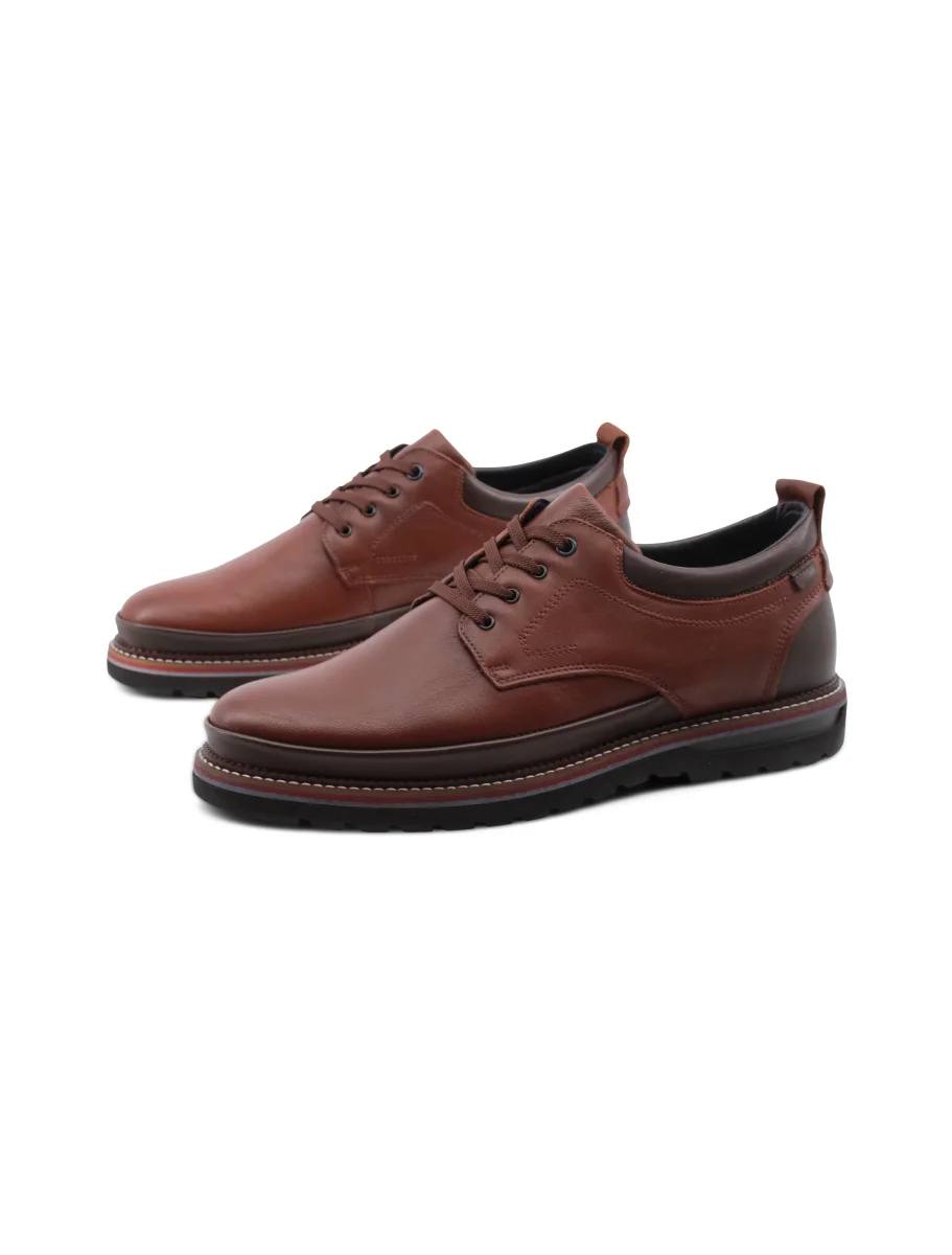 Scarpa marrone in pelle da uomo - immagine 4