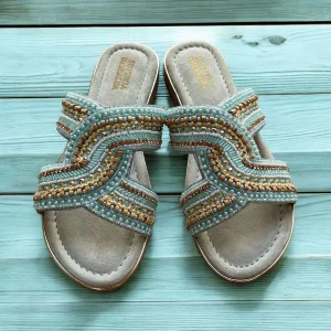 CIABATTA CON PERLINE T1 IBIZA BOTTEGA SMERALDA