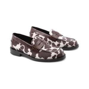 Mocassino animalier effetto cavallino