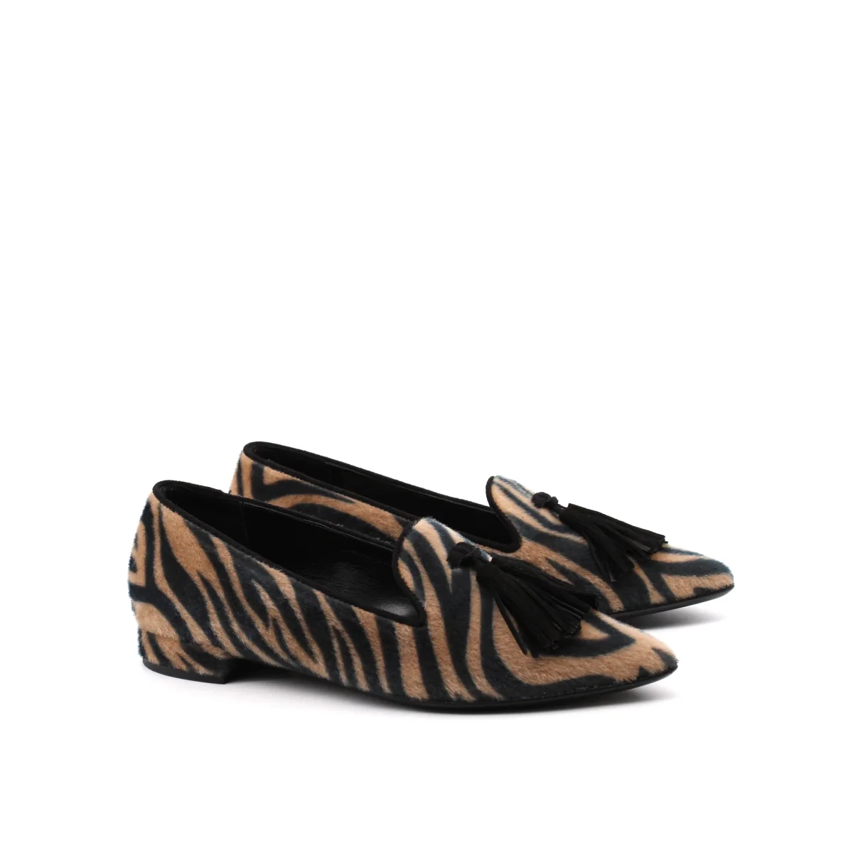 Mocassino animalier con nappine - immagine 7