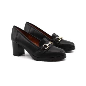 Mocassino donna con tacco e morsetto