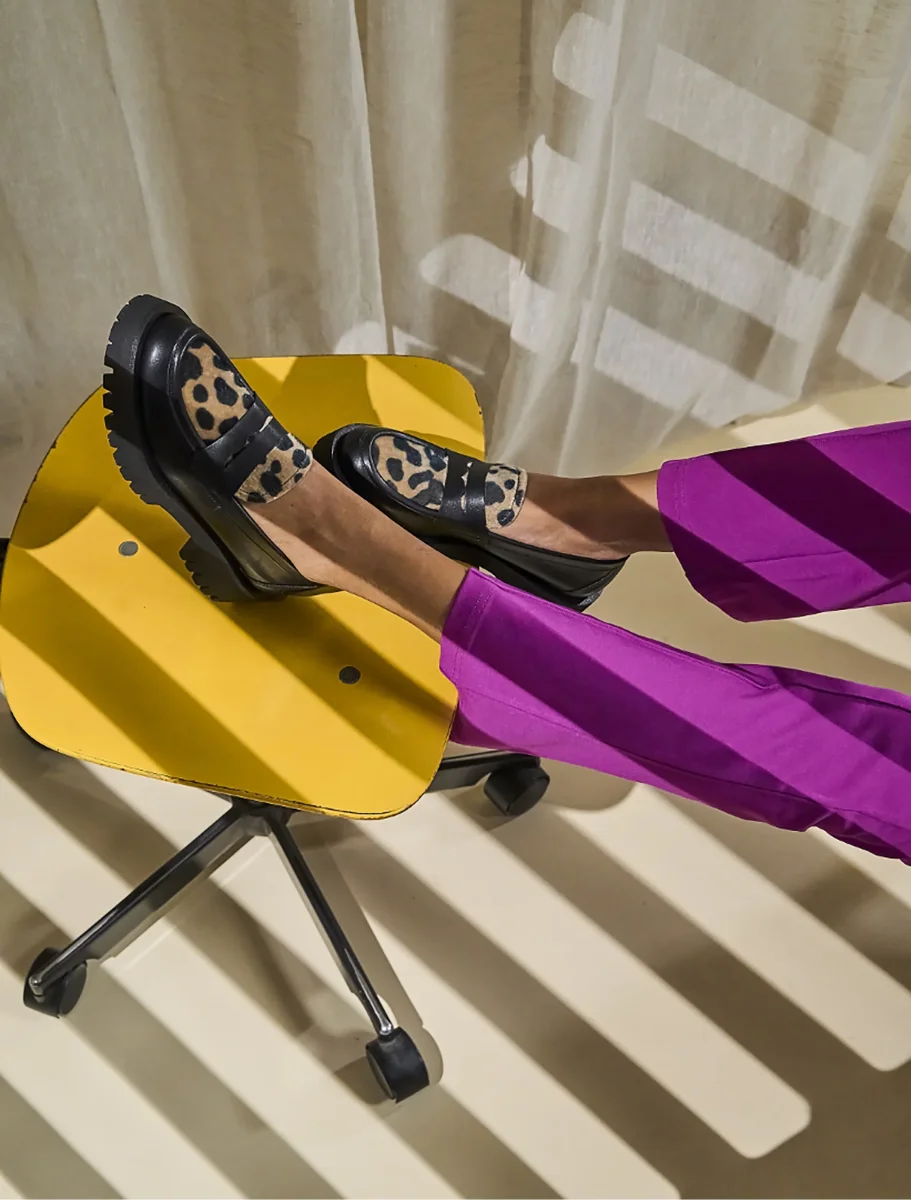 Mocassino donna con inserti animalier - immagine 6