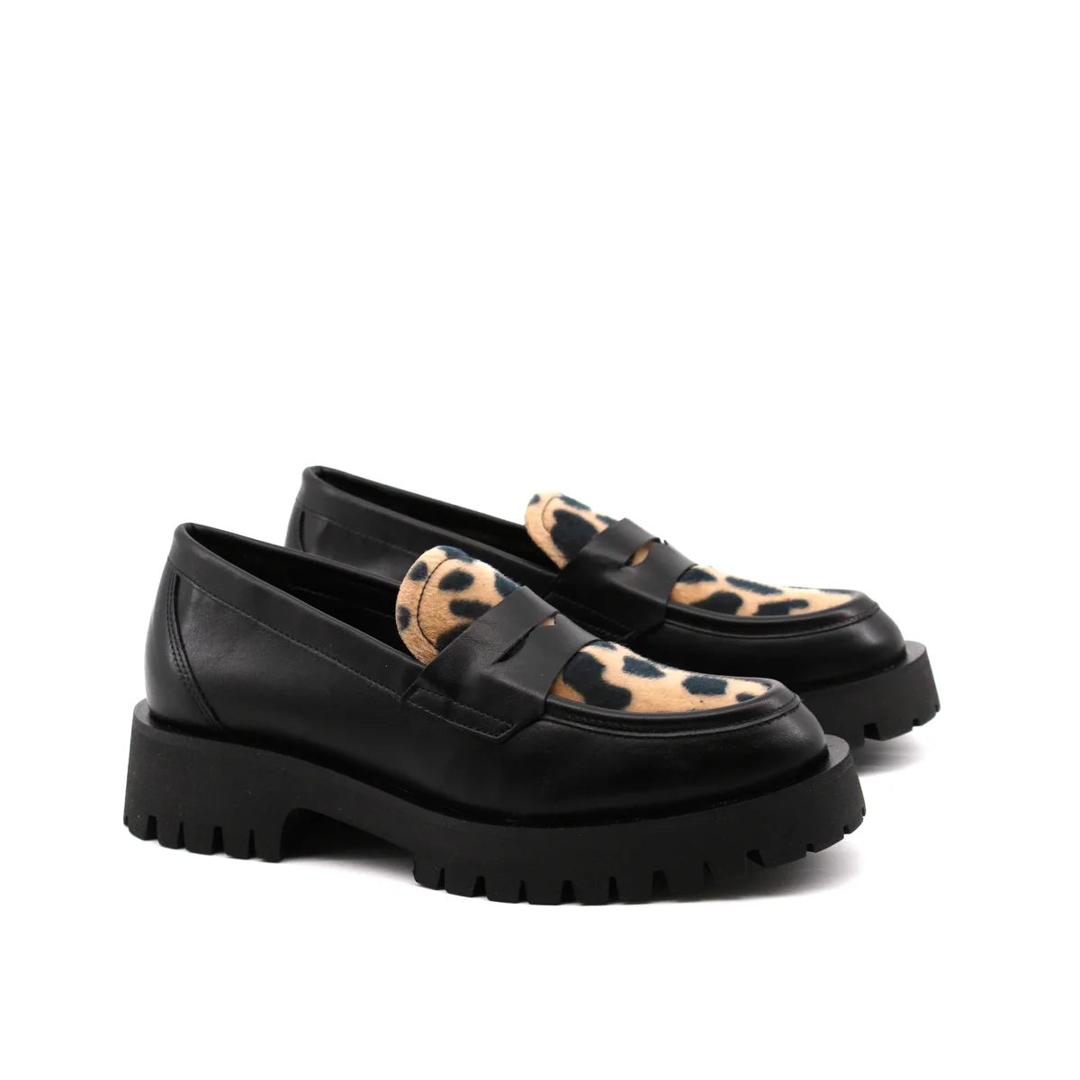 Mocassino donna con inserti animalier - immagine 7